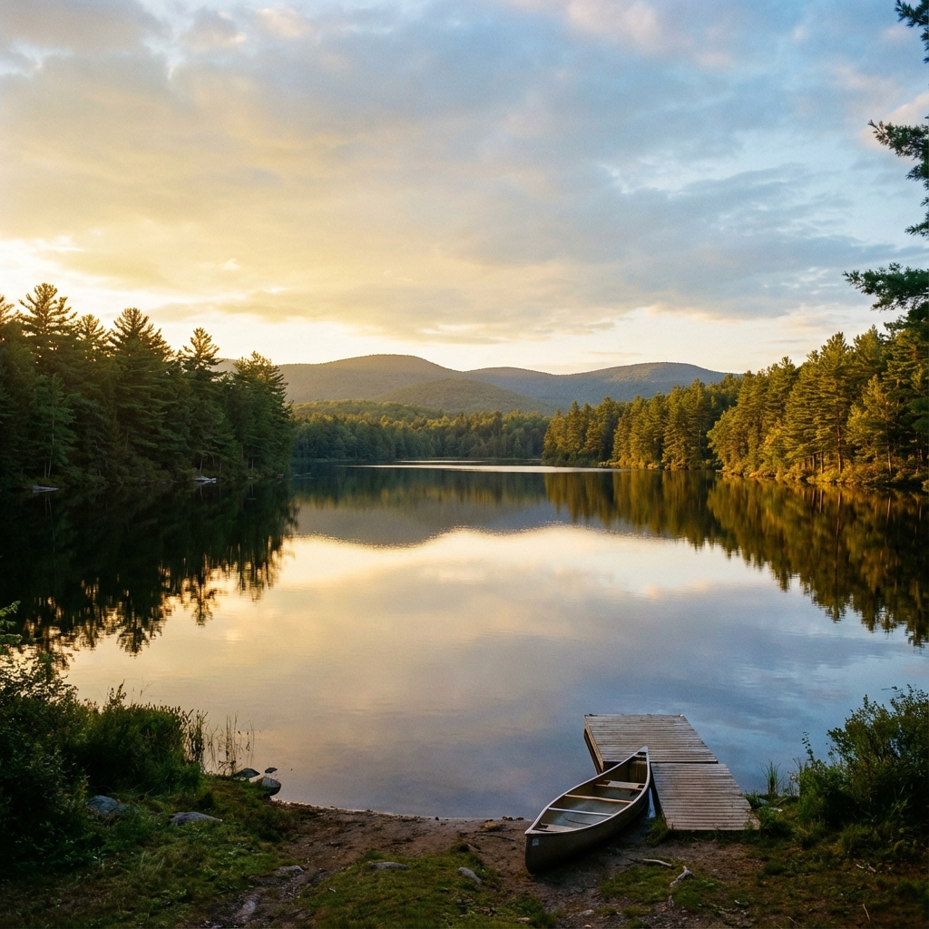 Beautiful lake view at Marcel Lake Estates